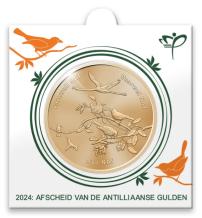 Curaçao en Sint Maarten 5 gulden abs ‘Afscheid Antilliaanse Gulden (NAf) 2024 in munthouder