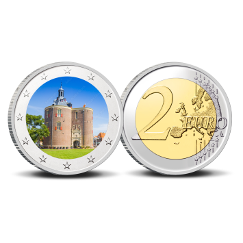 2 euro munt kleur Enkhuizen