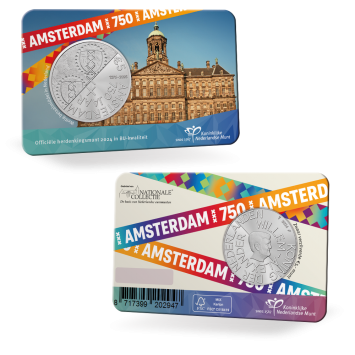 750 jaar Amsterdam Vijfje 2024 BU-kwaliteit in coincard